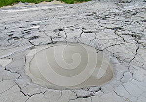 Mud volcano crater